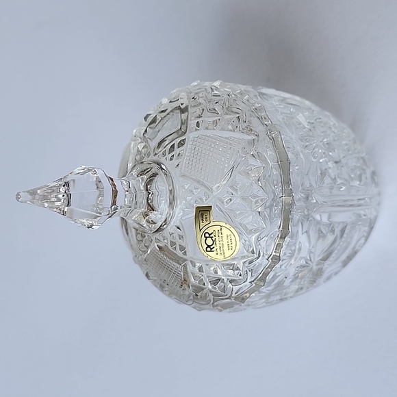 Vintage RCR Lidded Apothecary Jar Candy Dish Clear Leaded Glassware Glass - Picture 1 of 5